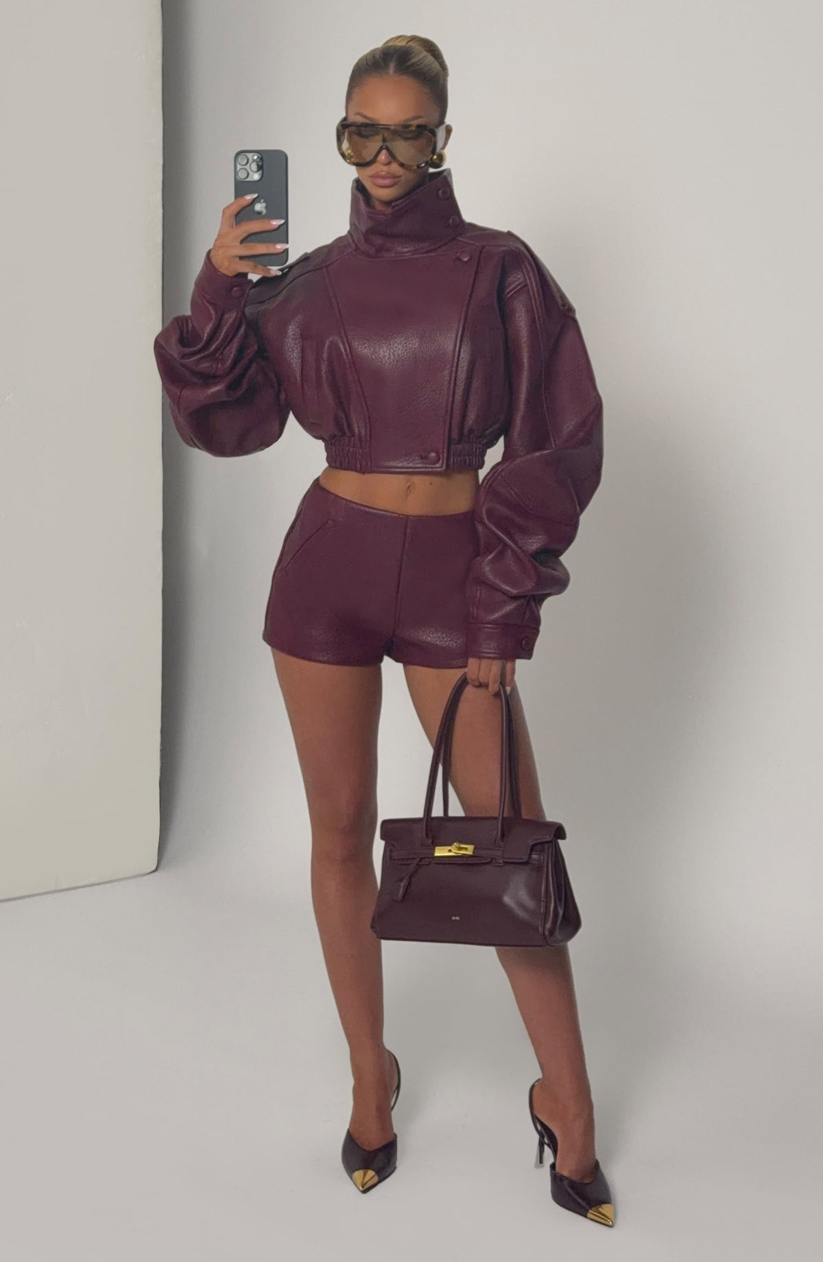 Belavie Stepha Shorts - Cherry Lacquer
