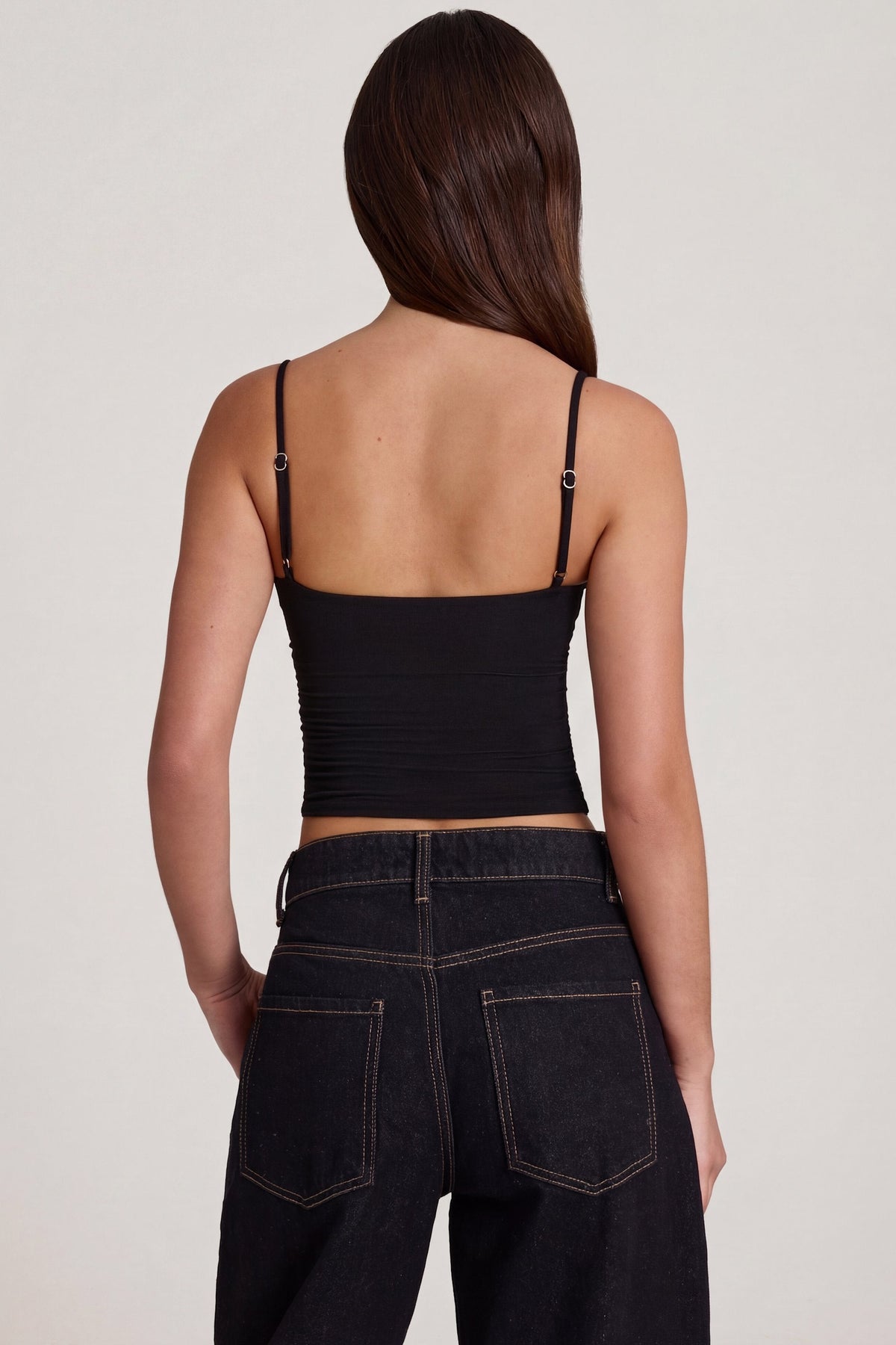 Belavie Mirella Modal Underwired Camisole Ruched Top in Black