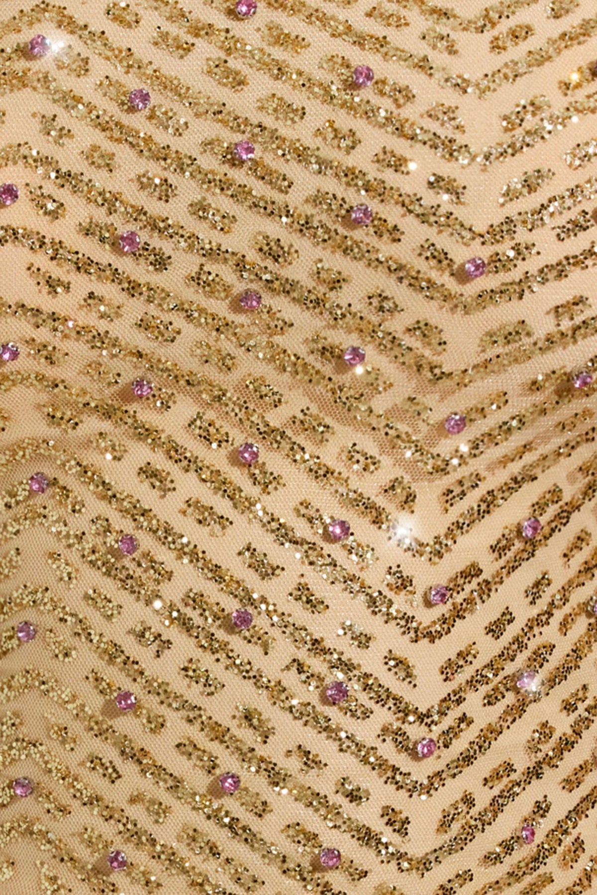 Belavie Cosetta Embellished Asymmetric Scarf-Detail Top in Gold