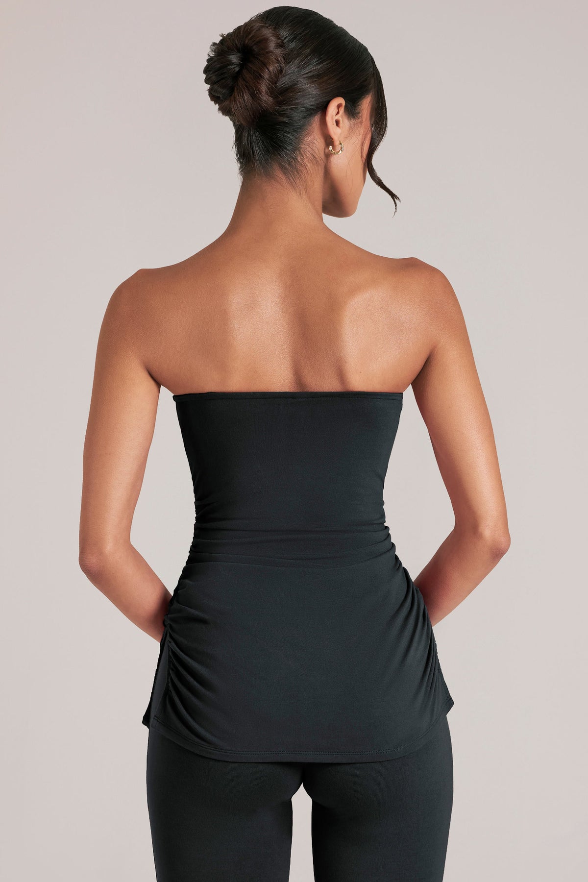 Belavie Bandeau Longline Top in Black