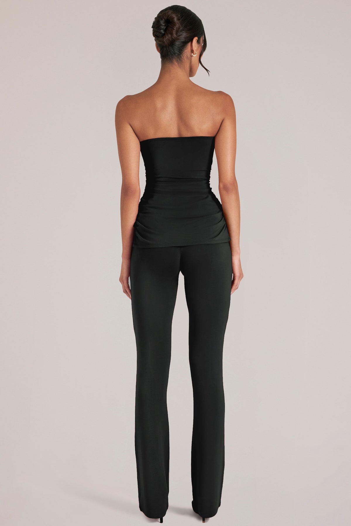 Belavie Mid-Rise Fitted Trousers in Black