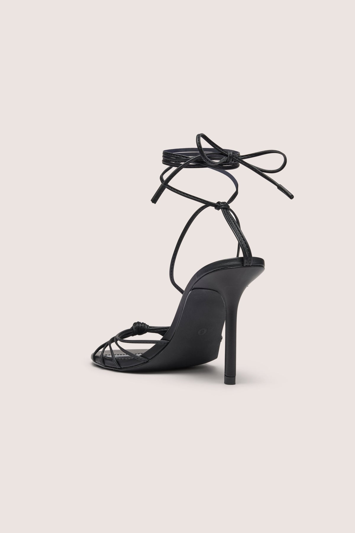 Belavie Sore Lace-Up Heeled Sandal in Black
