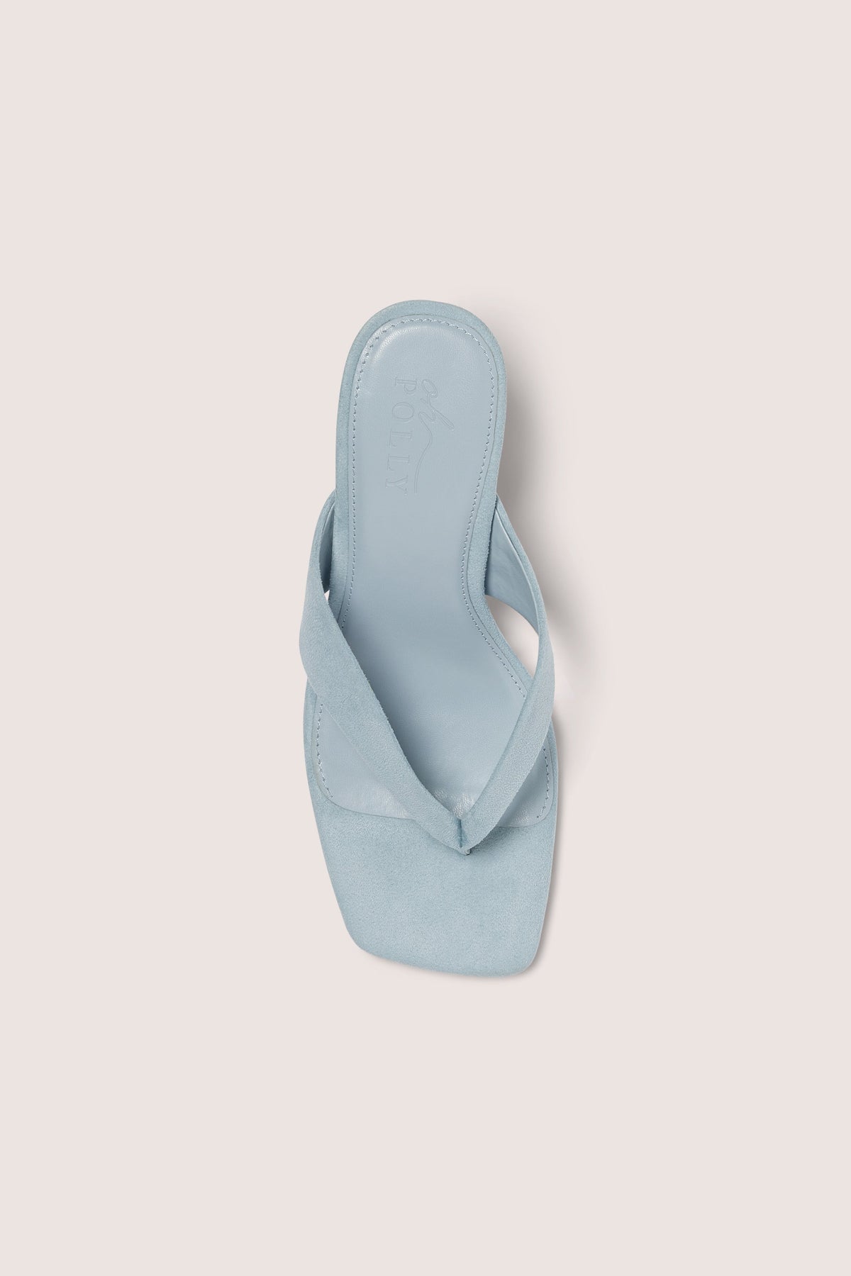 Belavie Xiane Heeled Thong Sandals in Arctic Blue
