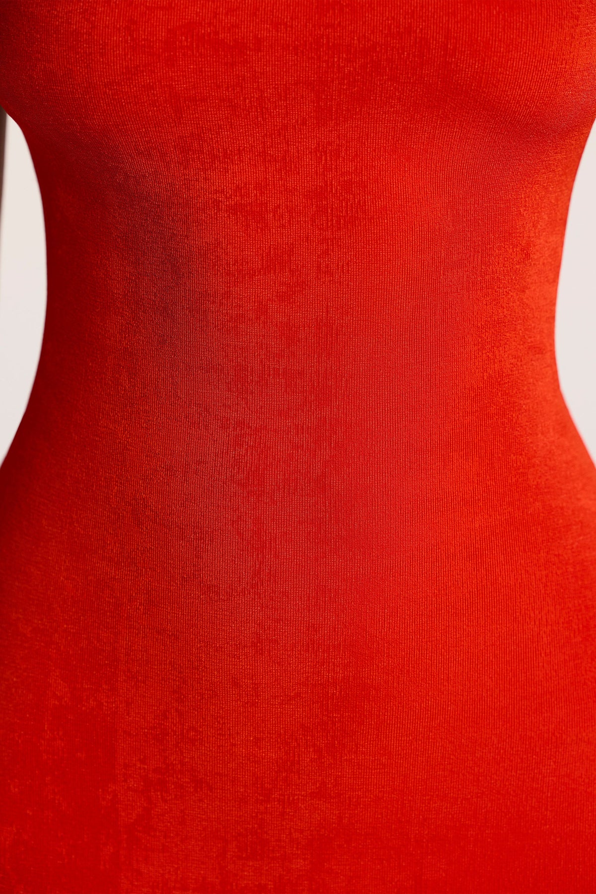 Belavie Noelie Textured Jersey Open Back Maxi Dress in Fiery Red