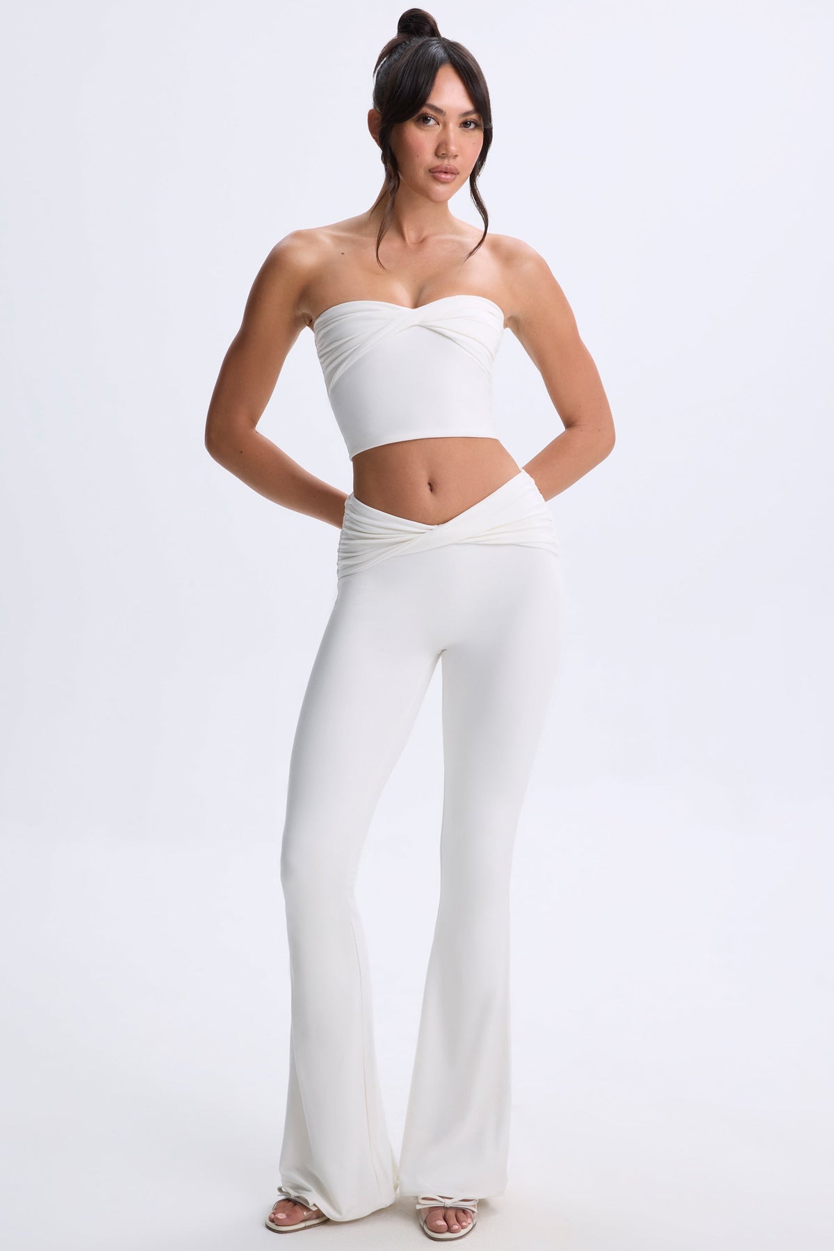 Belavie Edia Modal Twist-Front Bandeau Top in White