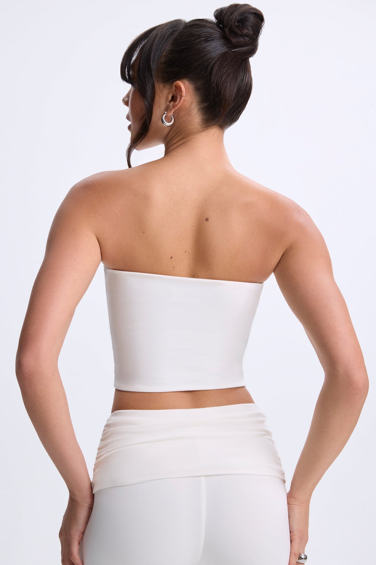 Belavie Edia Modal Twist-Front Bandeau Top in White