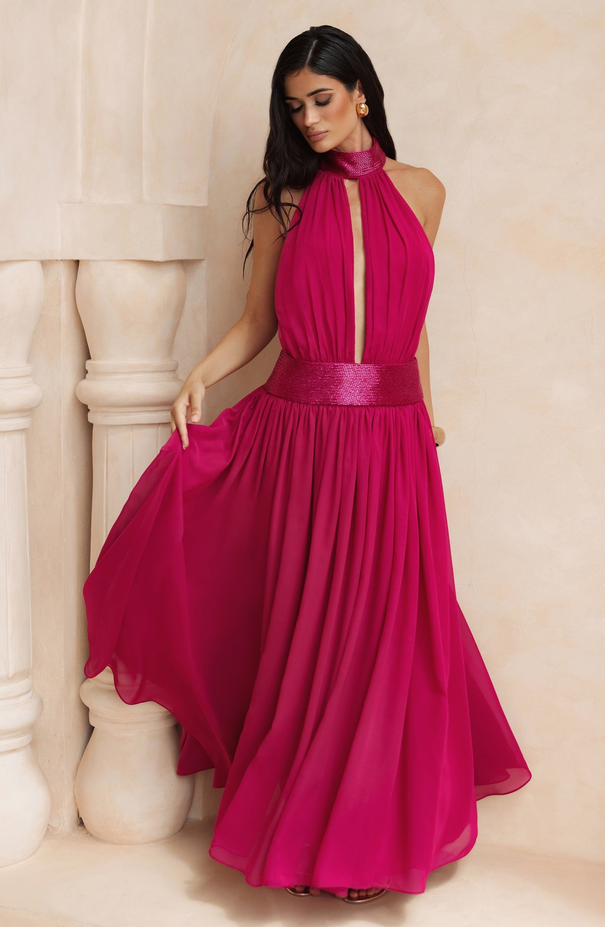 Belavie Rosalinella Maxi Dress - Raspberry