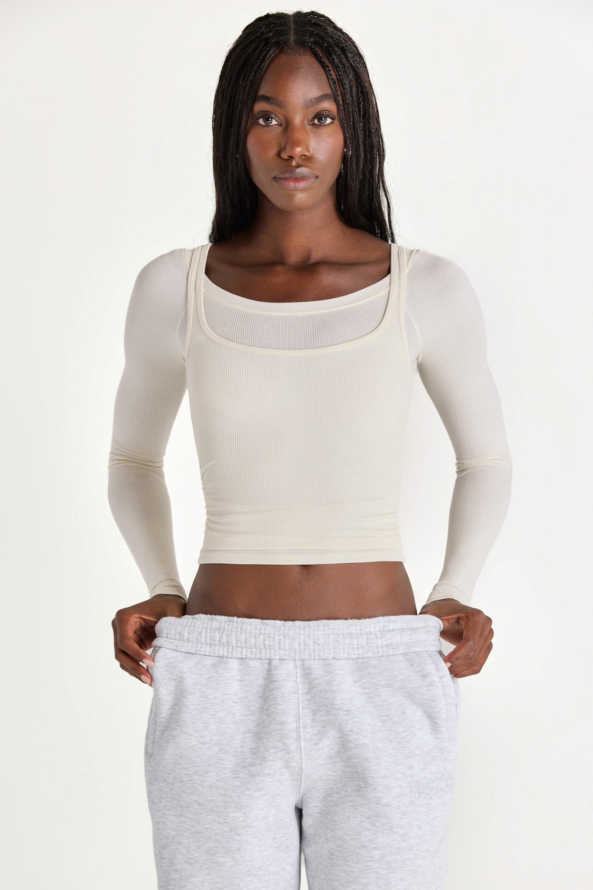 Belavie Layered Top in Coconut