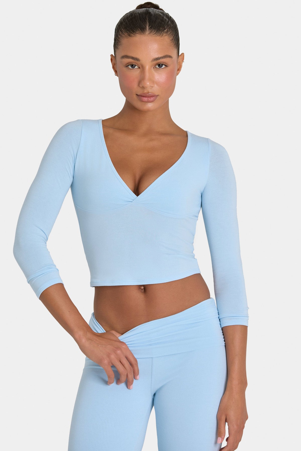 Belavie 3/4 Sleeve Top in Sky