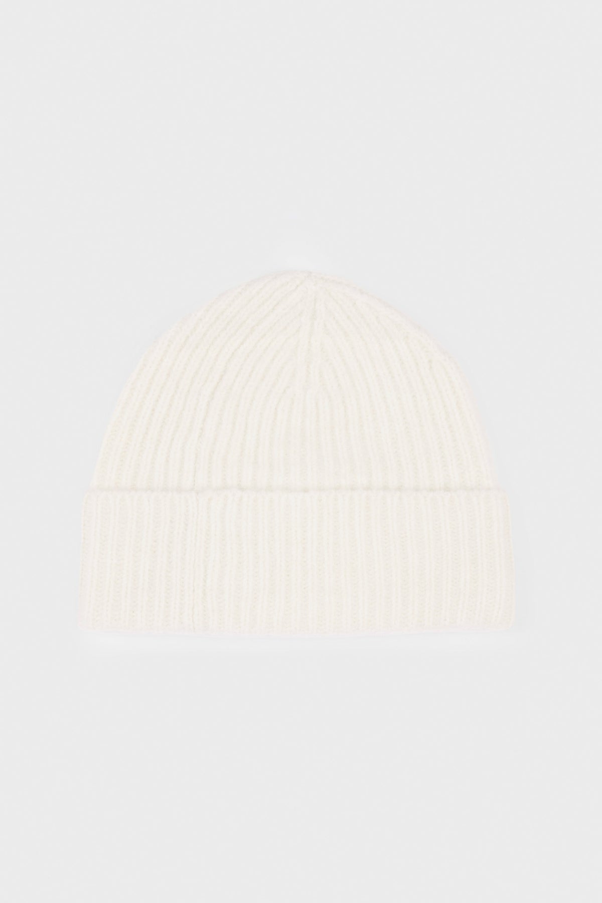 Belavie Ribbed Knit Beanie Hat in Ivory