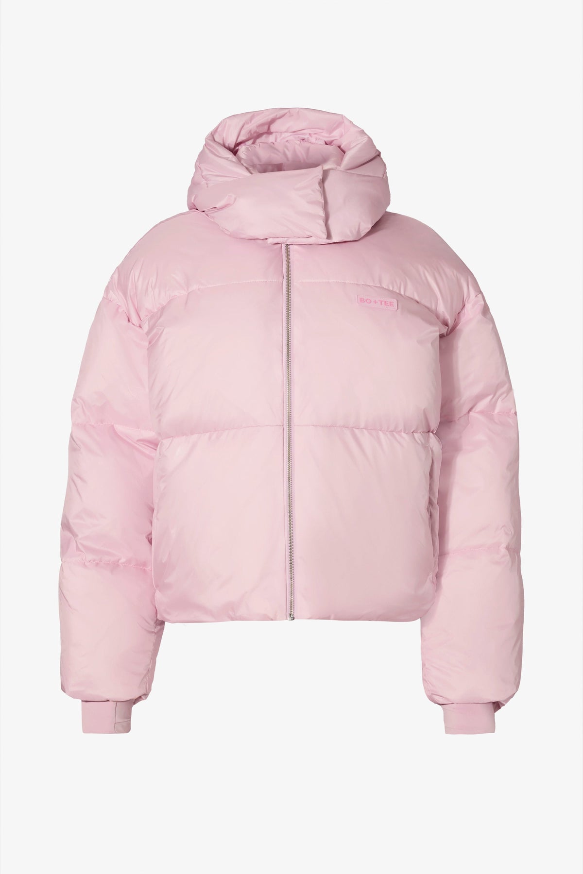Belavie Waterproof Cropped Oversized Ski Jacket in Powder Pink