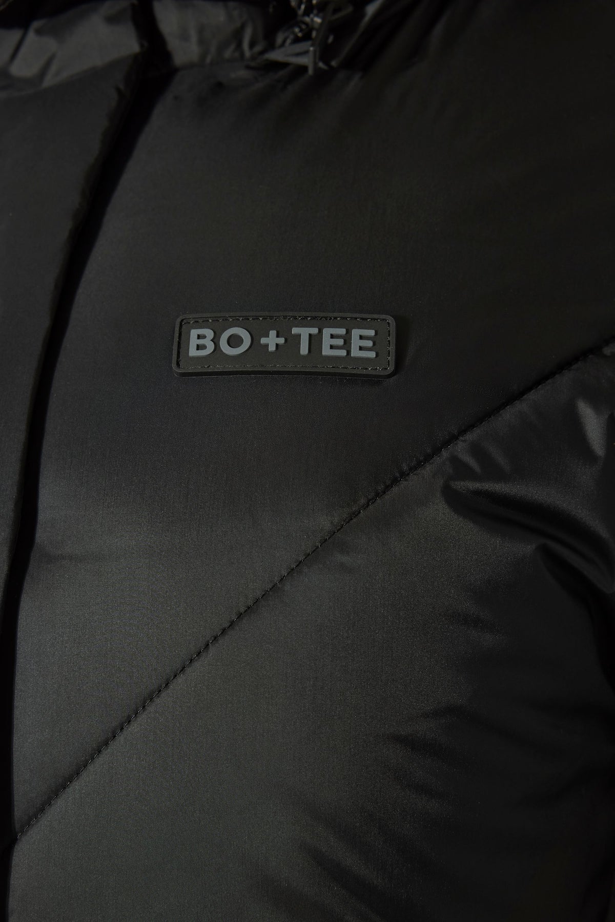 Belavie Waterproof Hooded Long Parka Coat in Black
