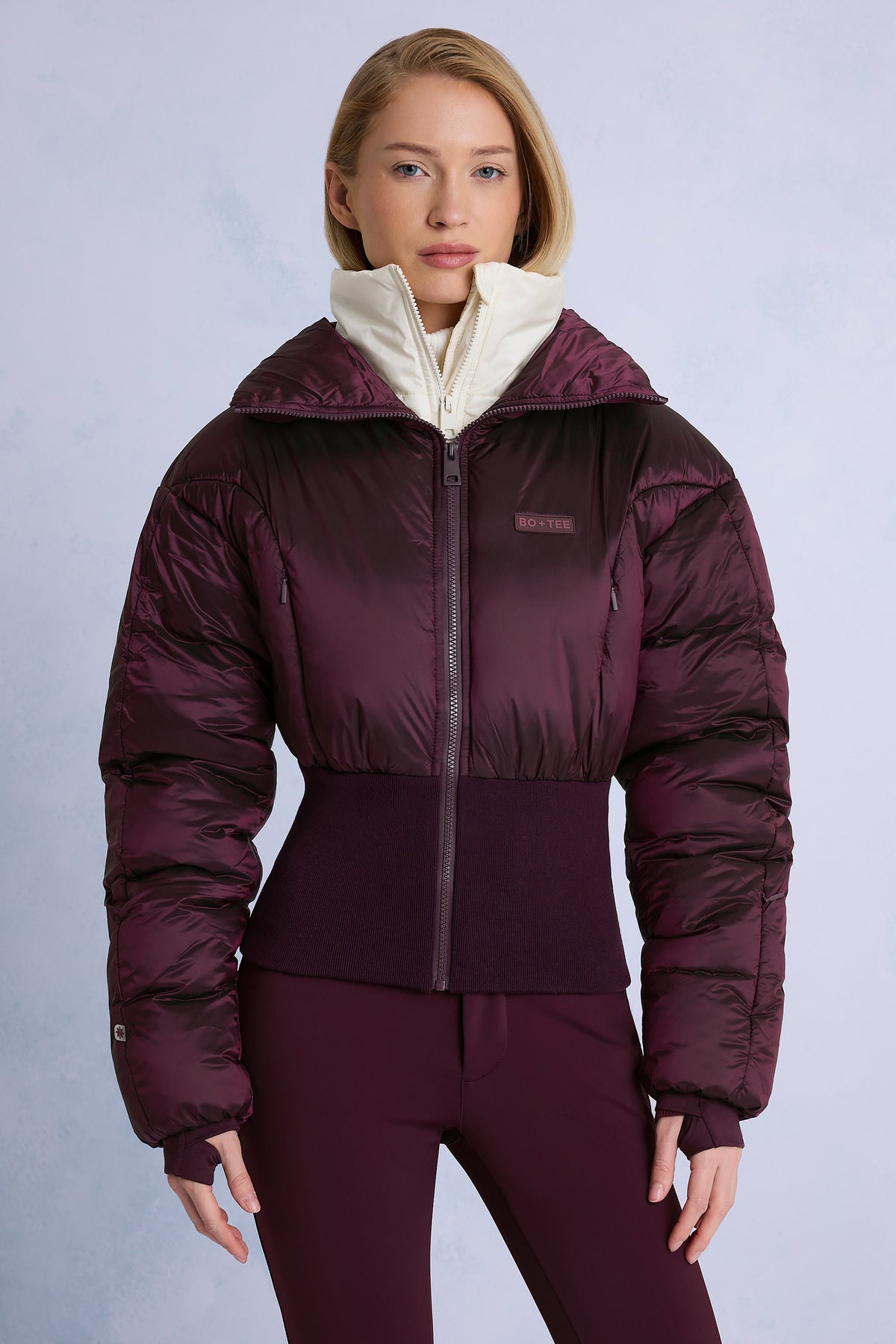 Belavie Waterproof Layered Ski Jacket in Burgundy