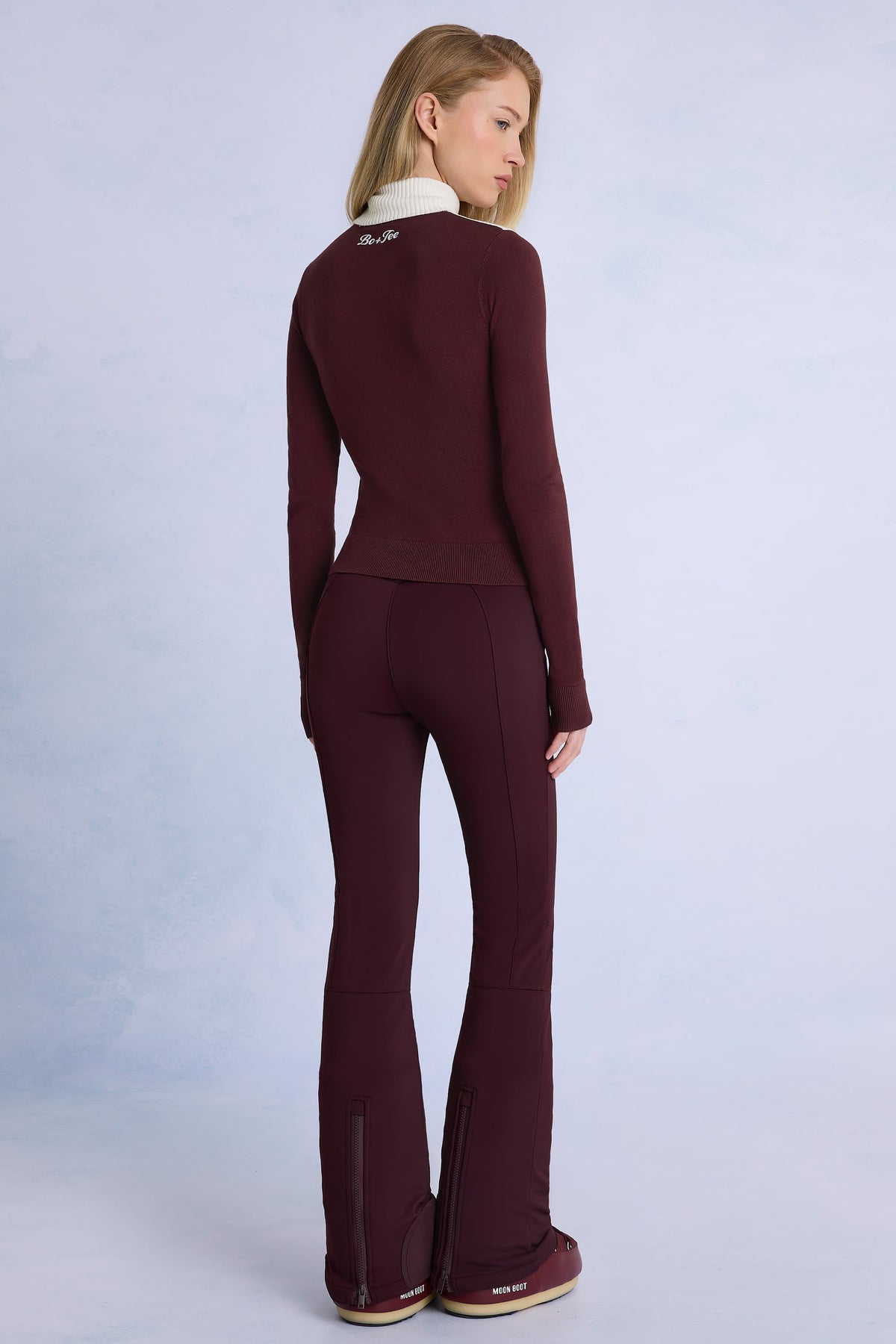 Belavie Waterproof Belted Ski Salopettes in Burgundy