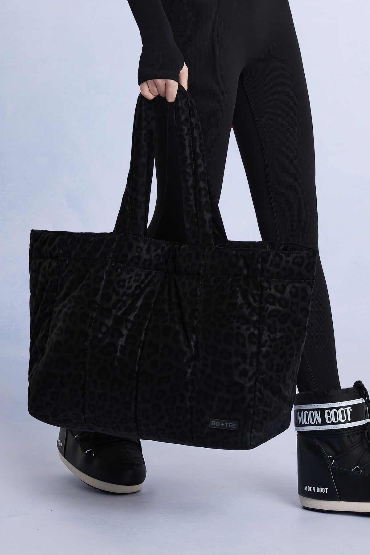 Belavie Waterproof Puffer Tote Bag in Black