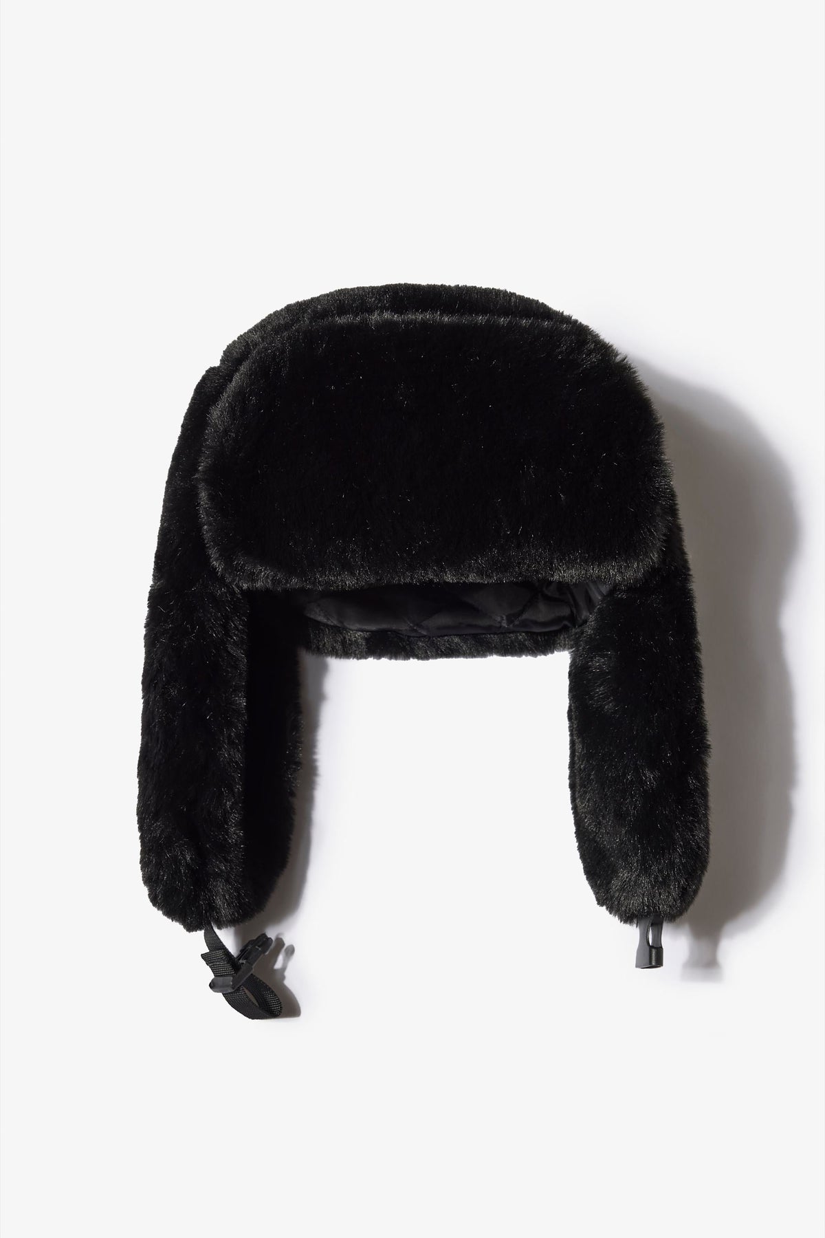 Belavie Faux-Fur Trapper Hat in Black