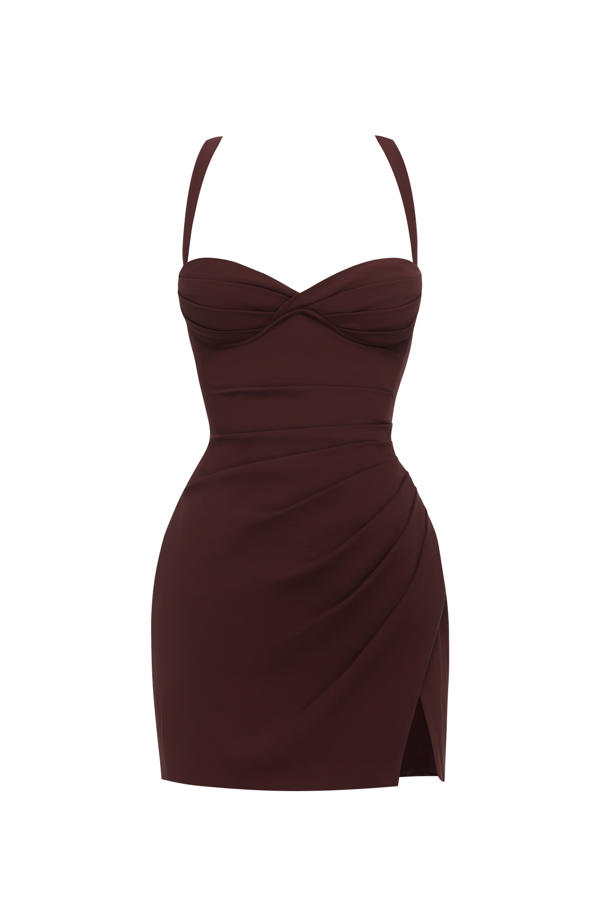 Belavie Everettella Mini Dress - Plum Brown