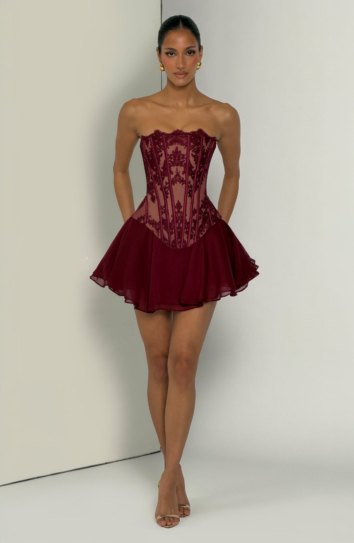 Belavie Narella Corset - Burgundy