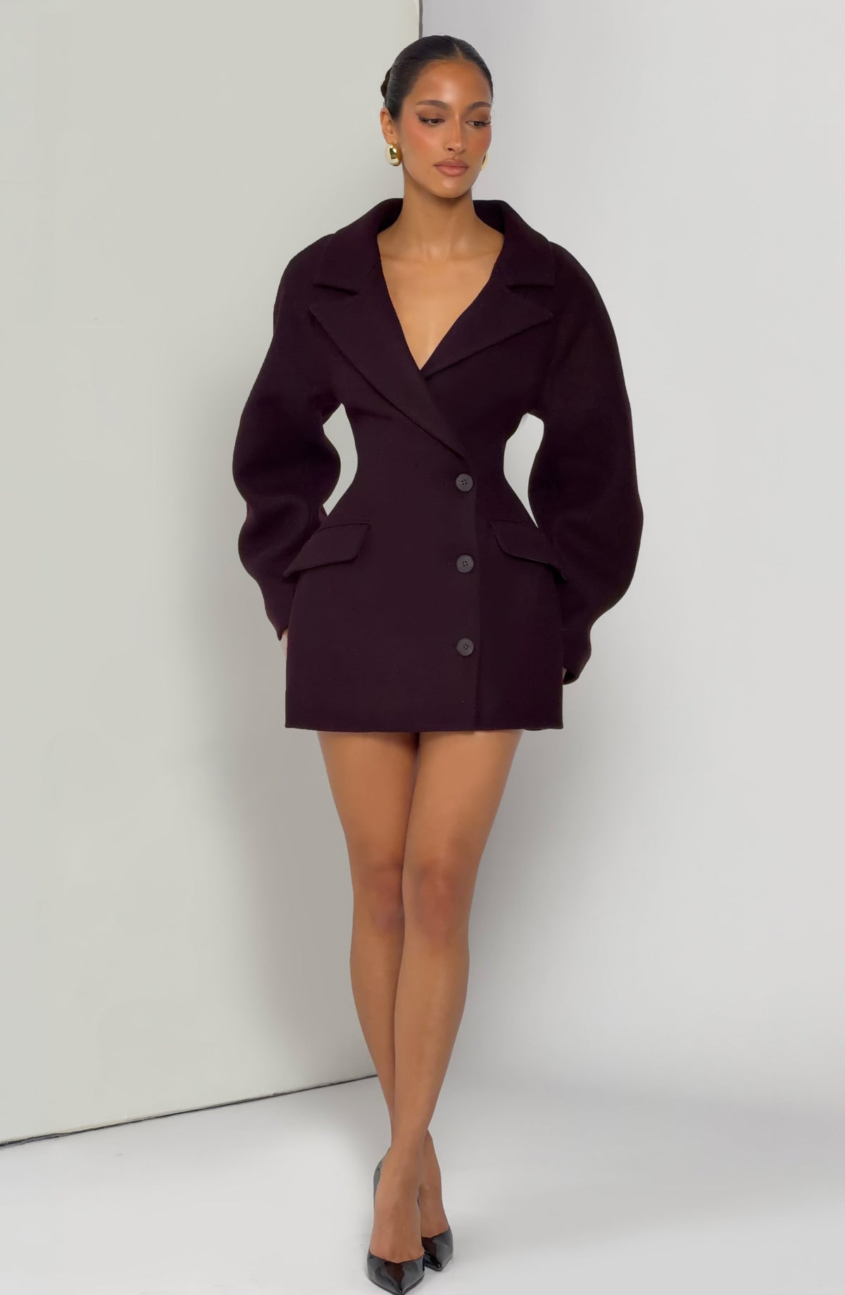 Belavie Dylanne Blazer Dress - Plum