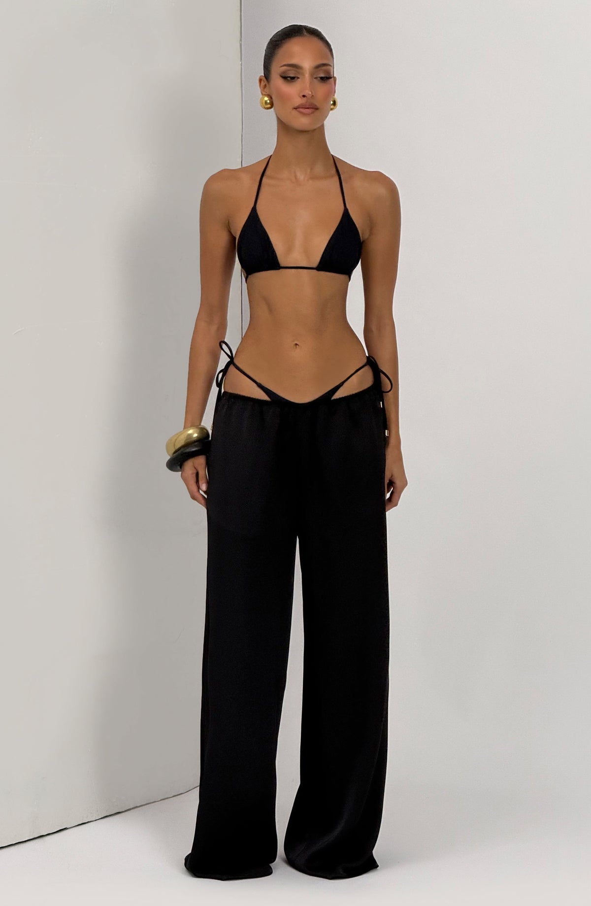 Belavie Sukia Triangle Bikini Top - Black