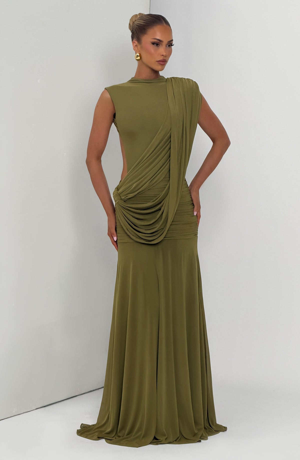 Belavie Mireyella Maxi Dress - Deep Olive