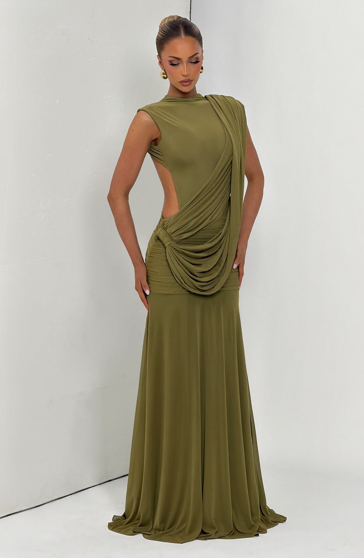 Belavie Mireyella Maxi Dress - Deep Olive