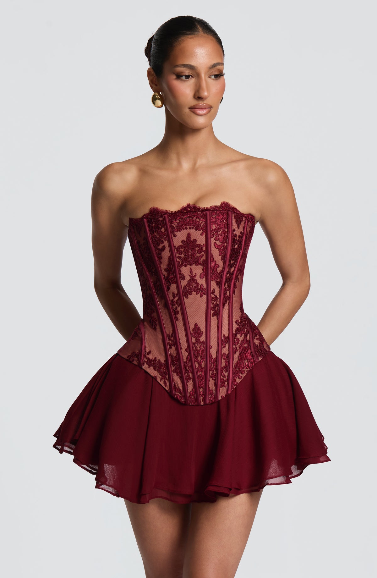 Belavie Narella Corset - Burgundy