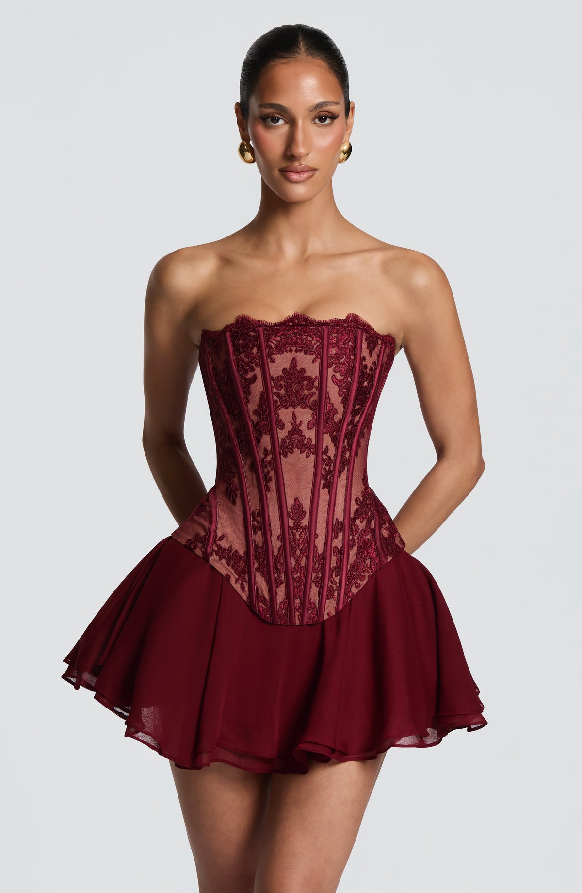 Belavie Reaganne Skort - Burgundy