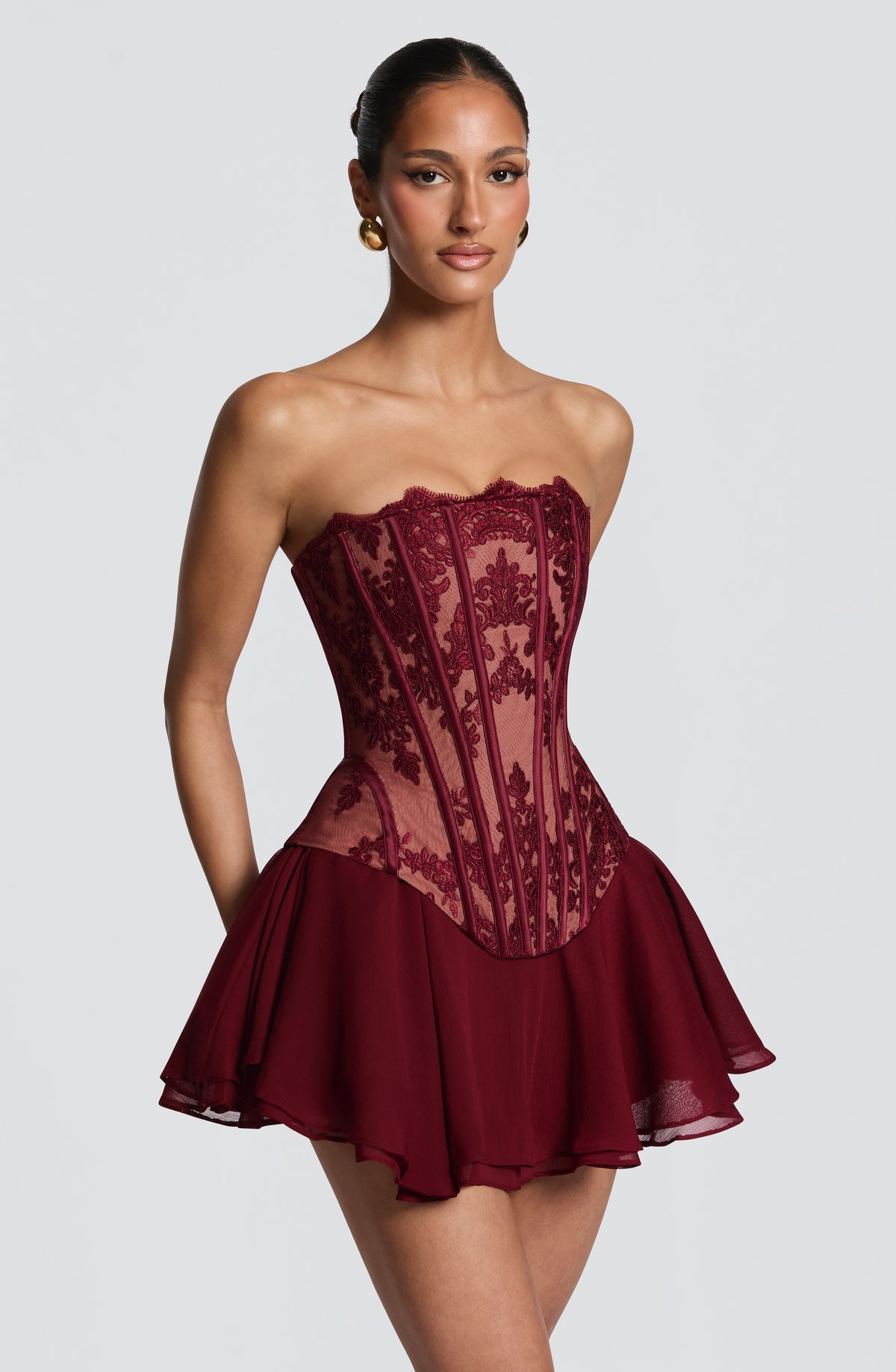 Belavie Narella Corset - Burgundy