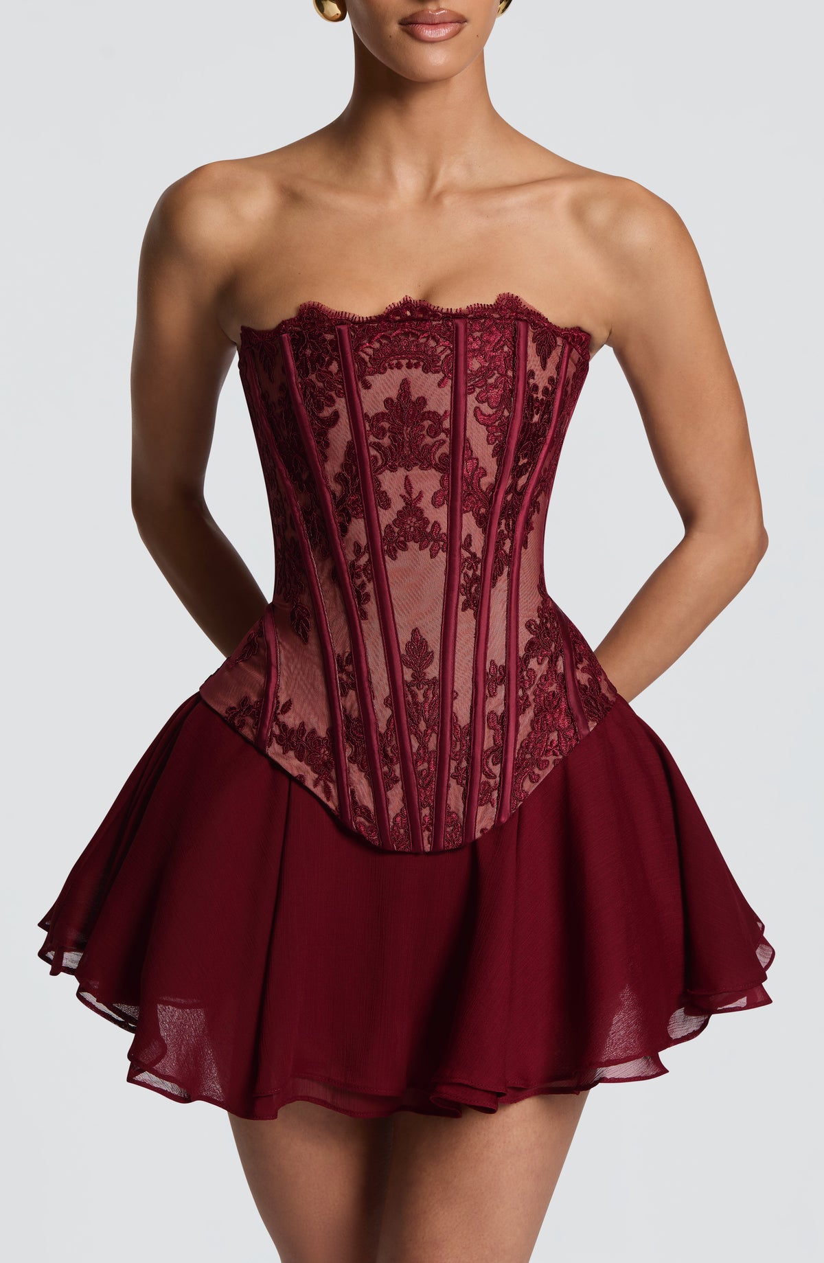 Belavie Narella Corset - Burgundy