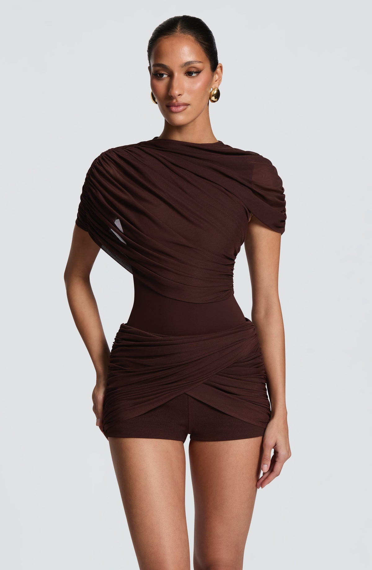 Belavie Fawnella Shorts - Plum Brown