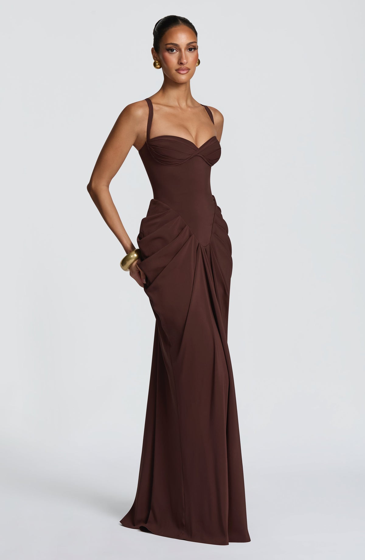 Belavie Lucillella Maxi Dress - Plum Brown