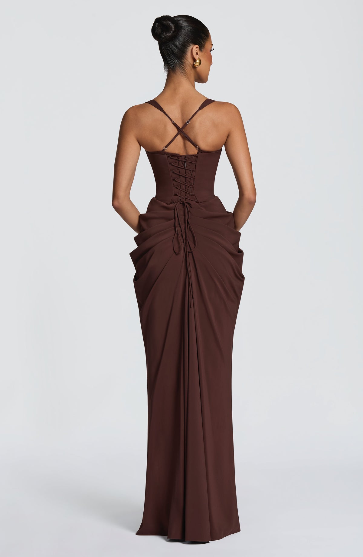 Belavie Lucillella Maxi Dress - Plum Brown