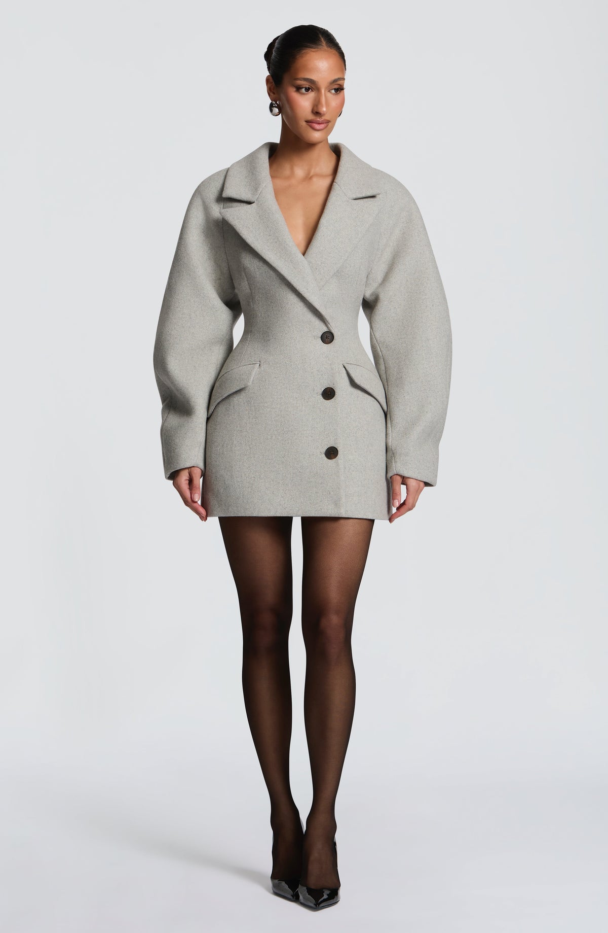 Belavie Dylanne Blazer Dress - Light Grey