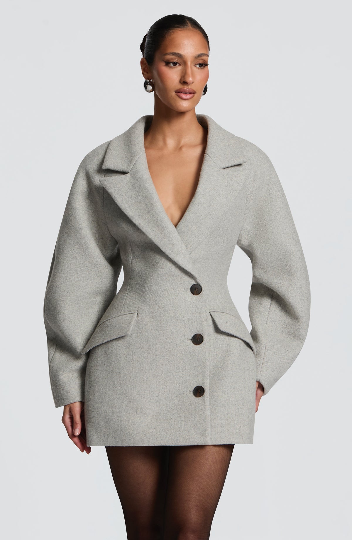 Belavie Dylanne Blazer Dress - Light Grey
