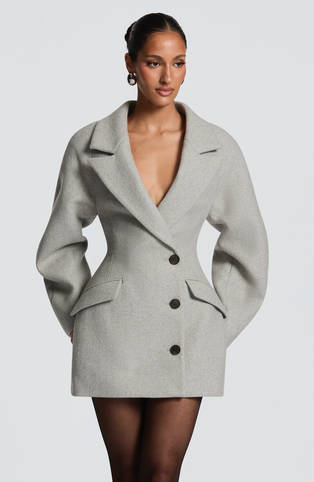 Belavie Dylanne Blazer Dress - Light Grey