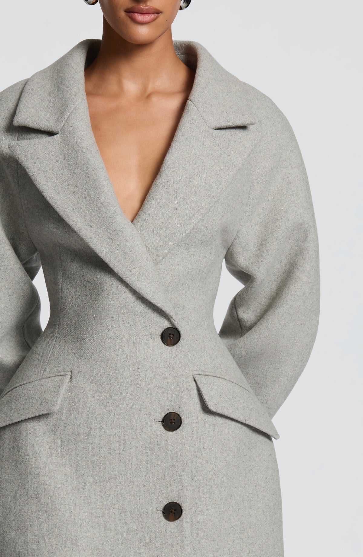 Belavie Dylanne Blazer Dress - Light Grey