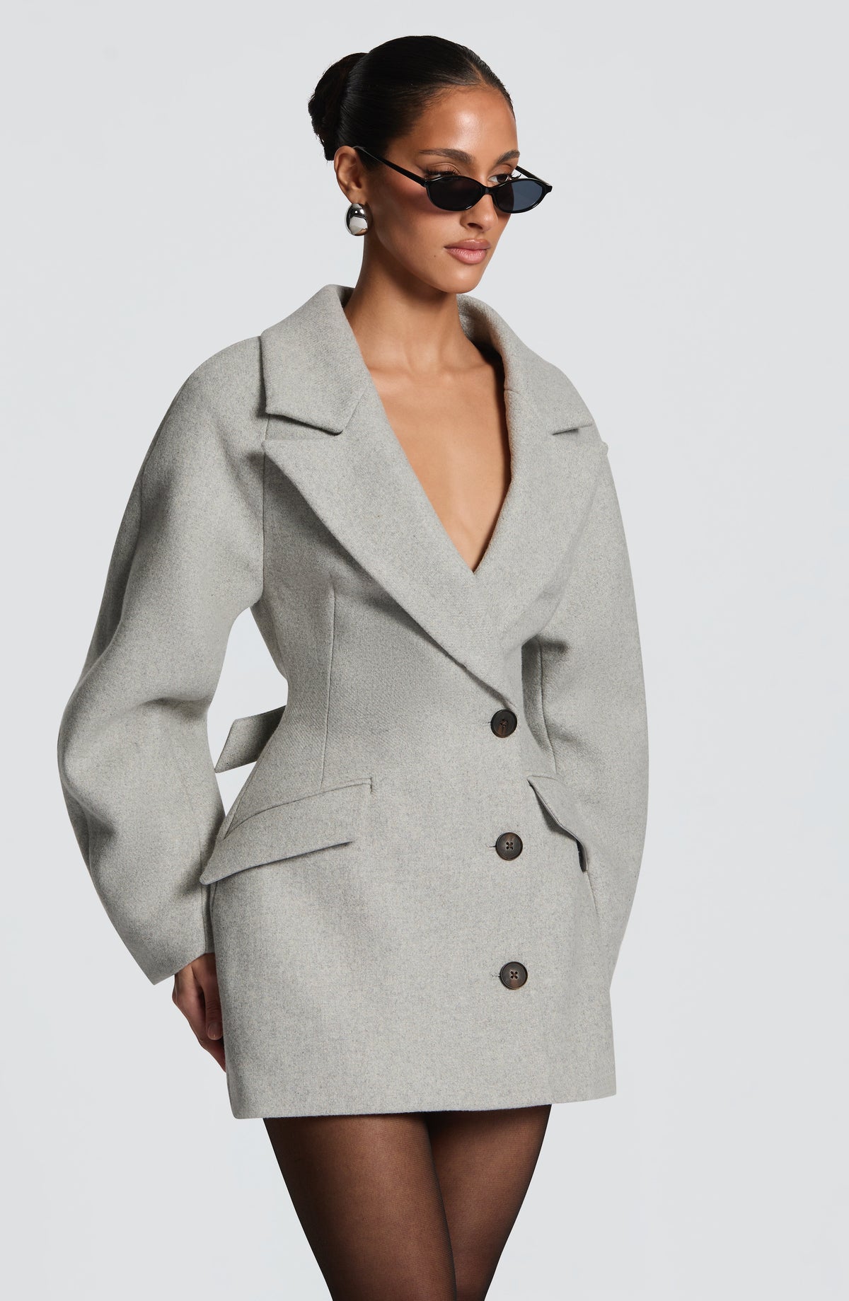 Belavie Dylanne Blazer Dress - Light Grey