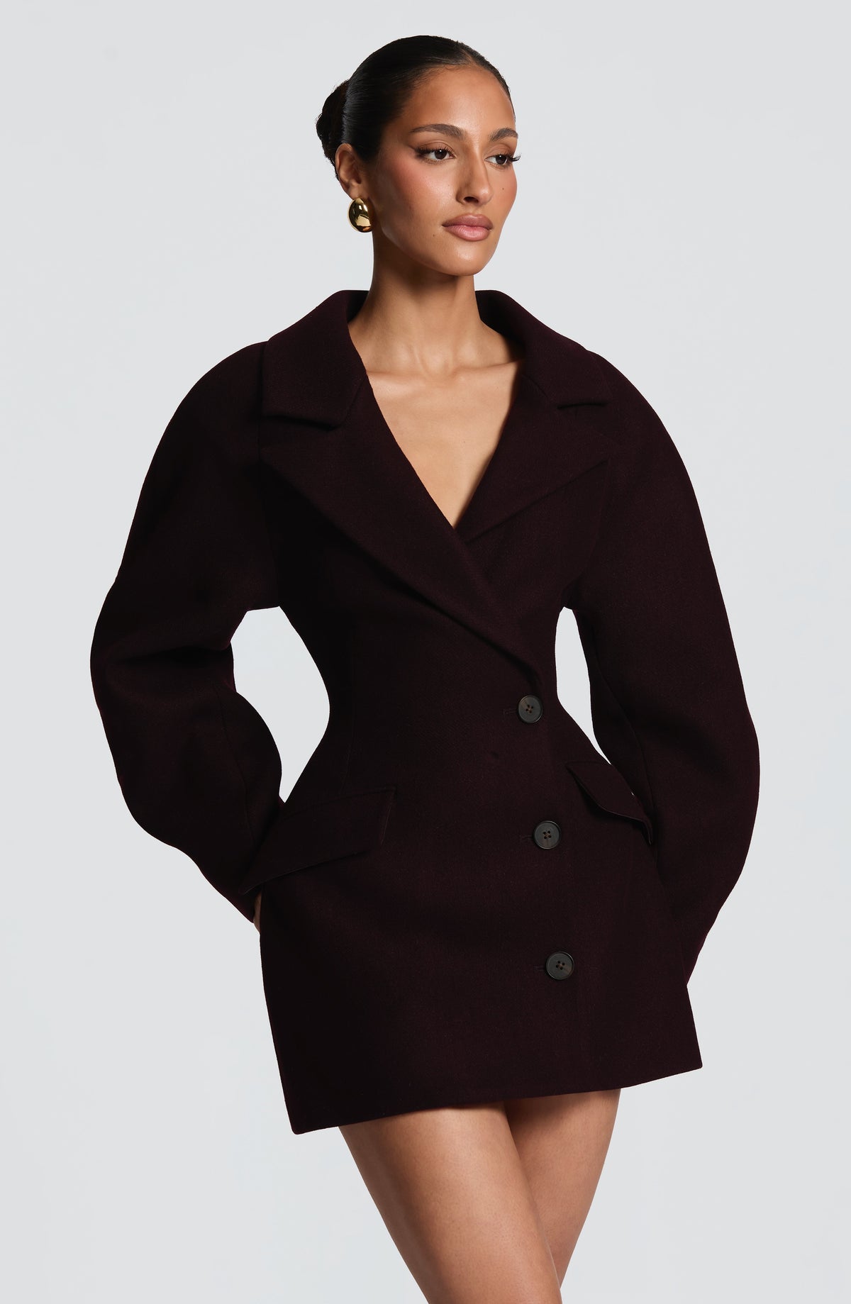 Belavie Dylanne Blazer Dress - Plum