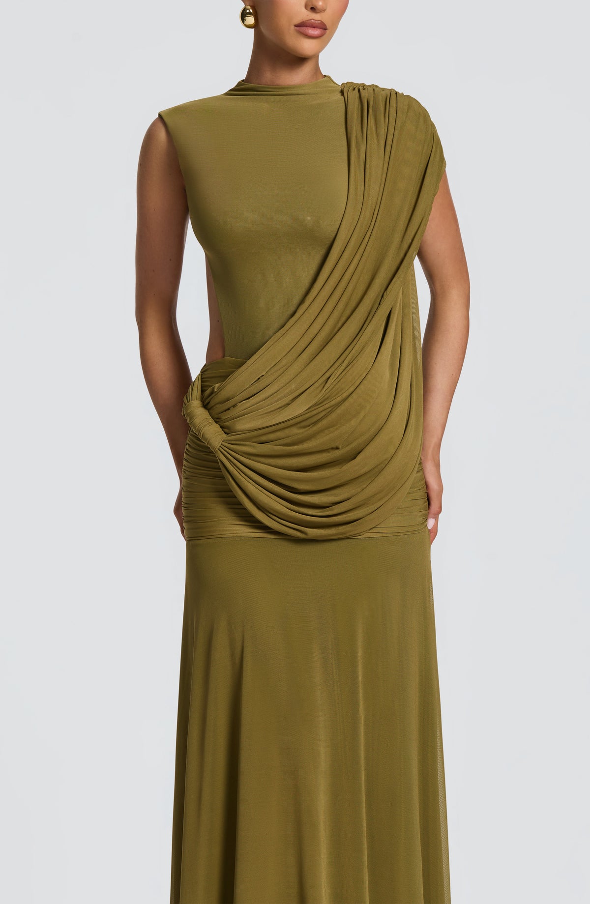 Belavie Mireyella Maxi Dress - Deep Olive