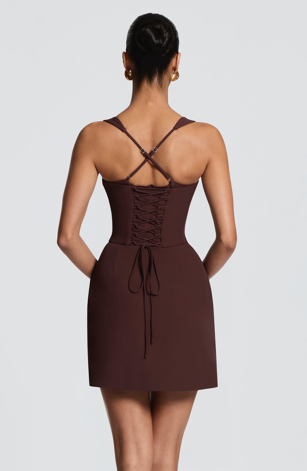 Belavie Everettella Mini Dress - Plum Brown
