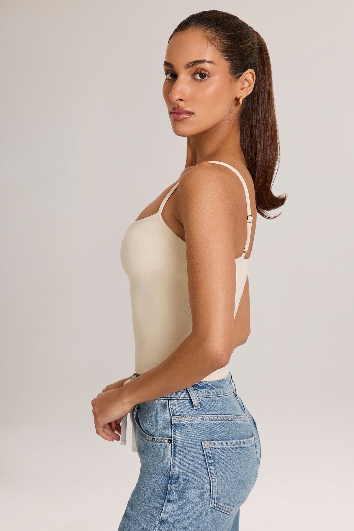 Belavie Ailani Modal Scoop-Neck Tank Top in Ivory
