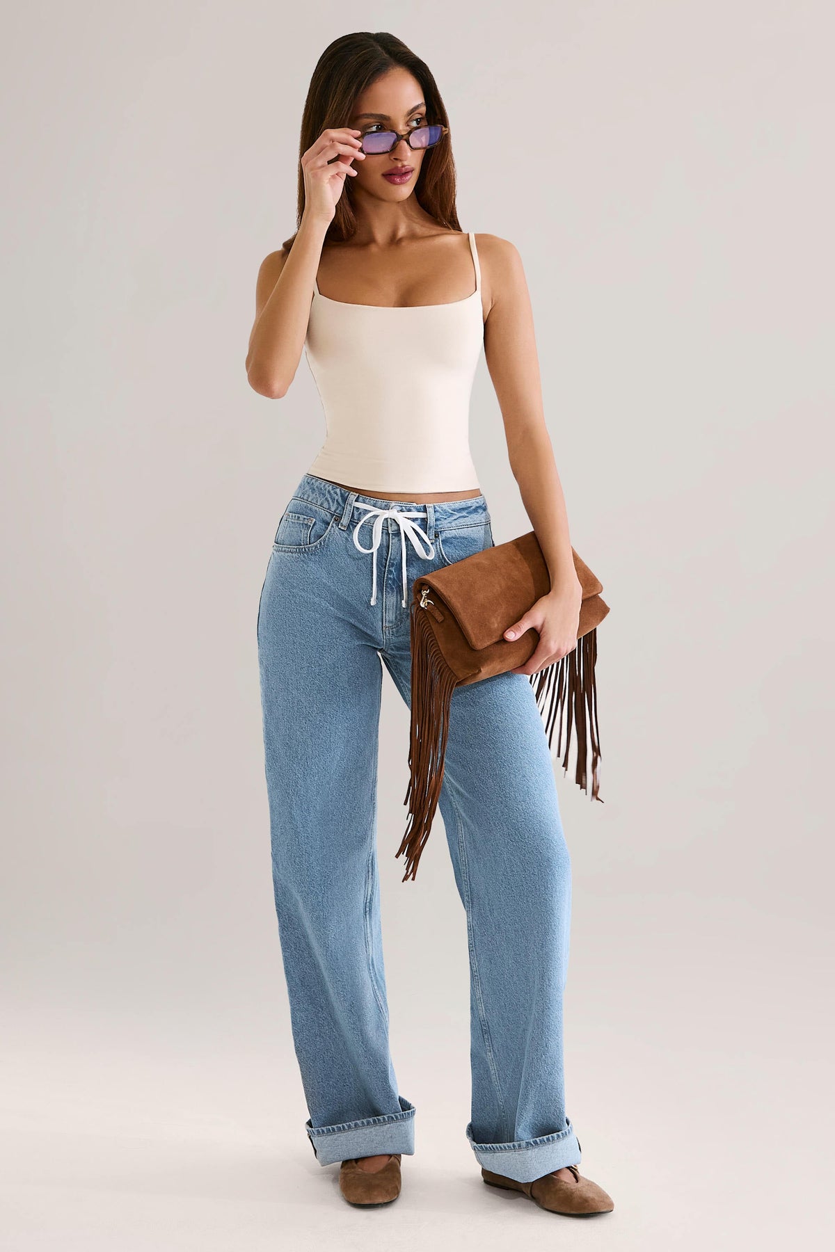 Belavie Ailani Modal Scoop-Neck Tank Top in Ivory