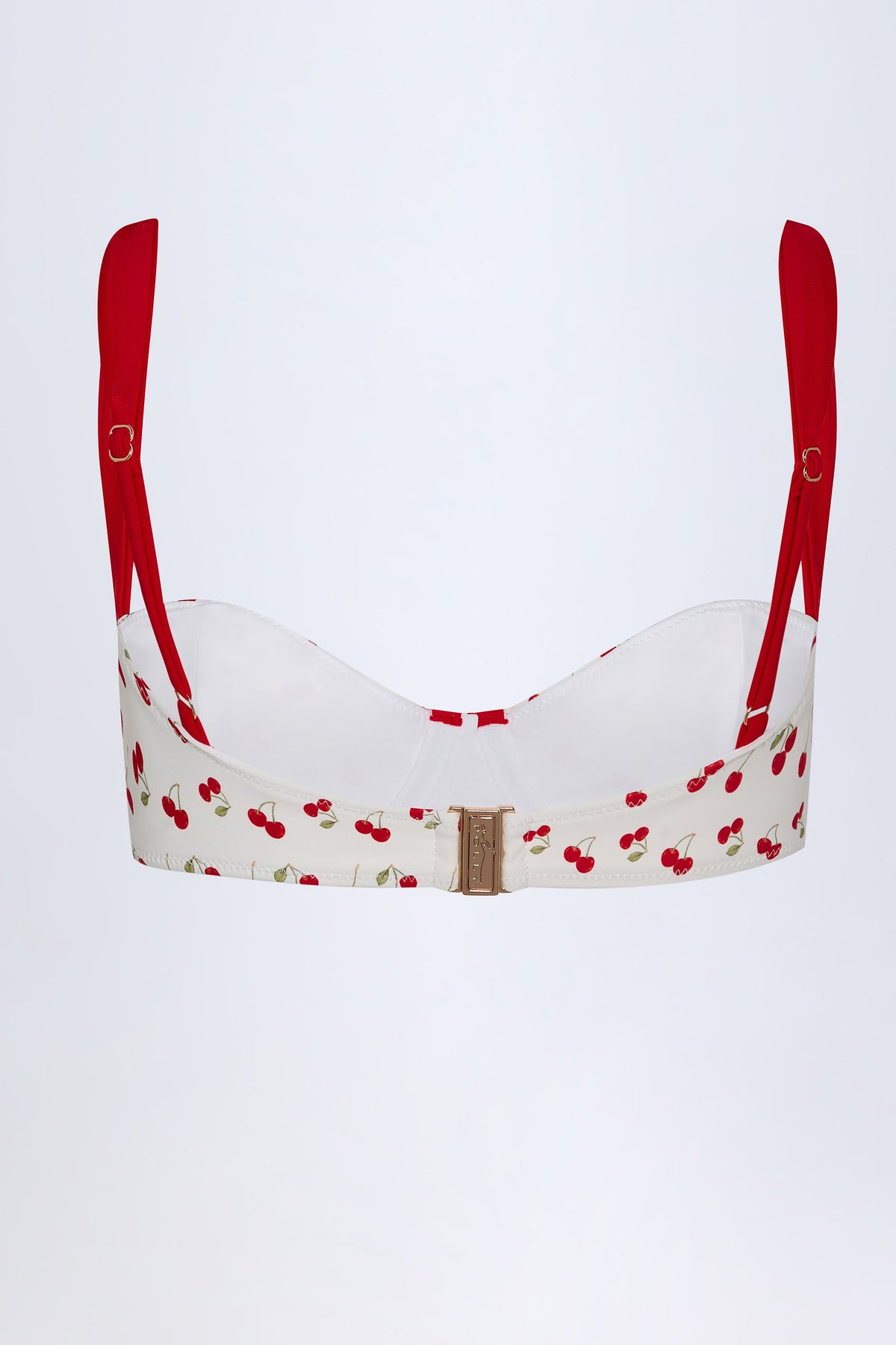 Belavie Albene Contrast Underwired Balconette Bikini Top in Cherry Print