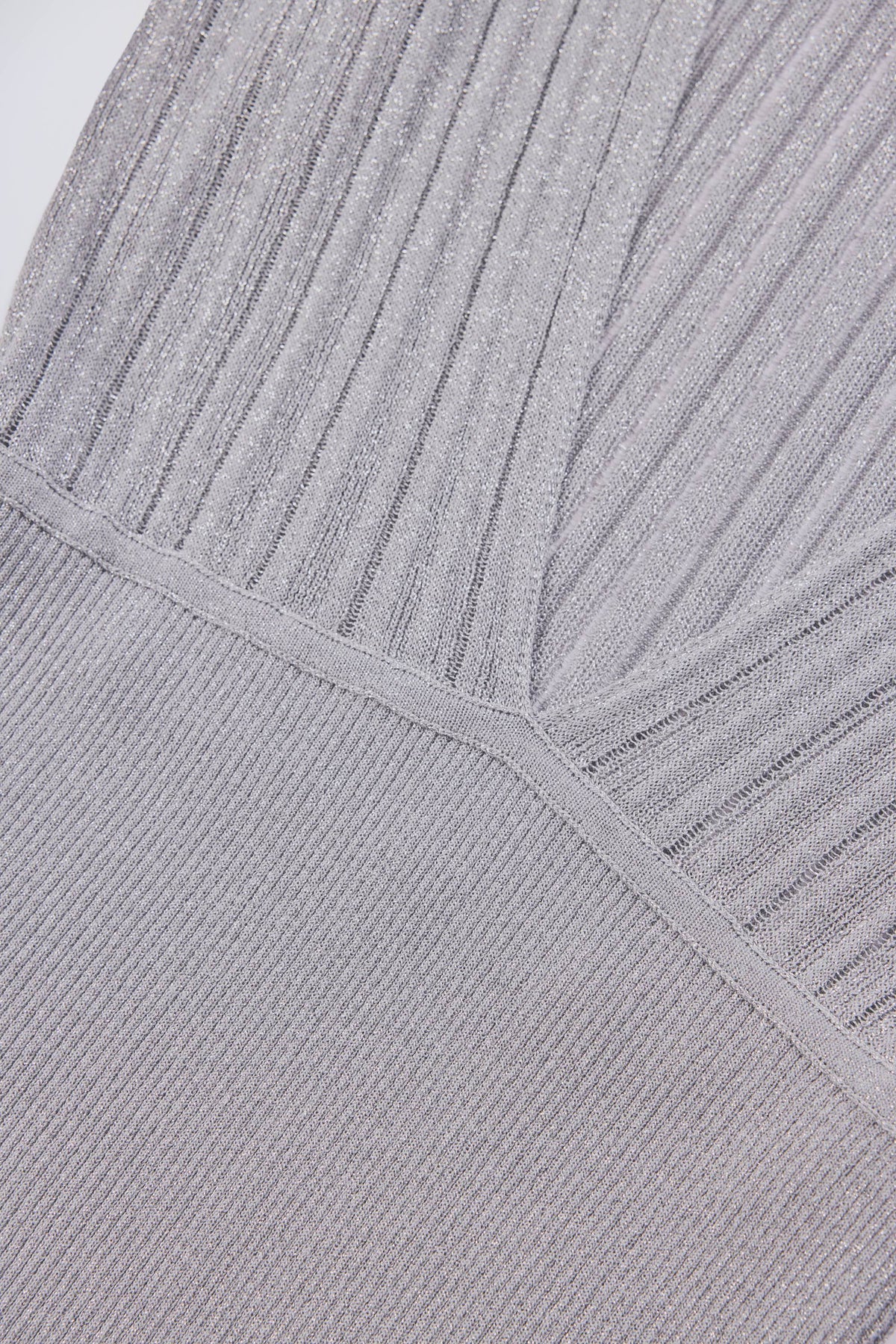 Belavie Amanite Backless Batwing Mini Dress in Silver