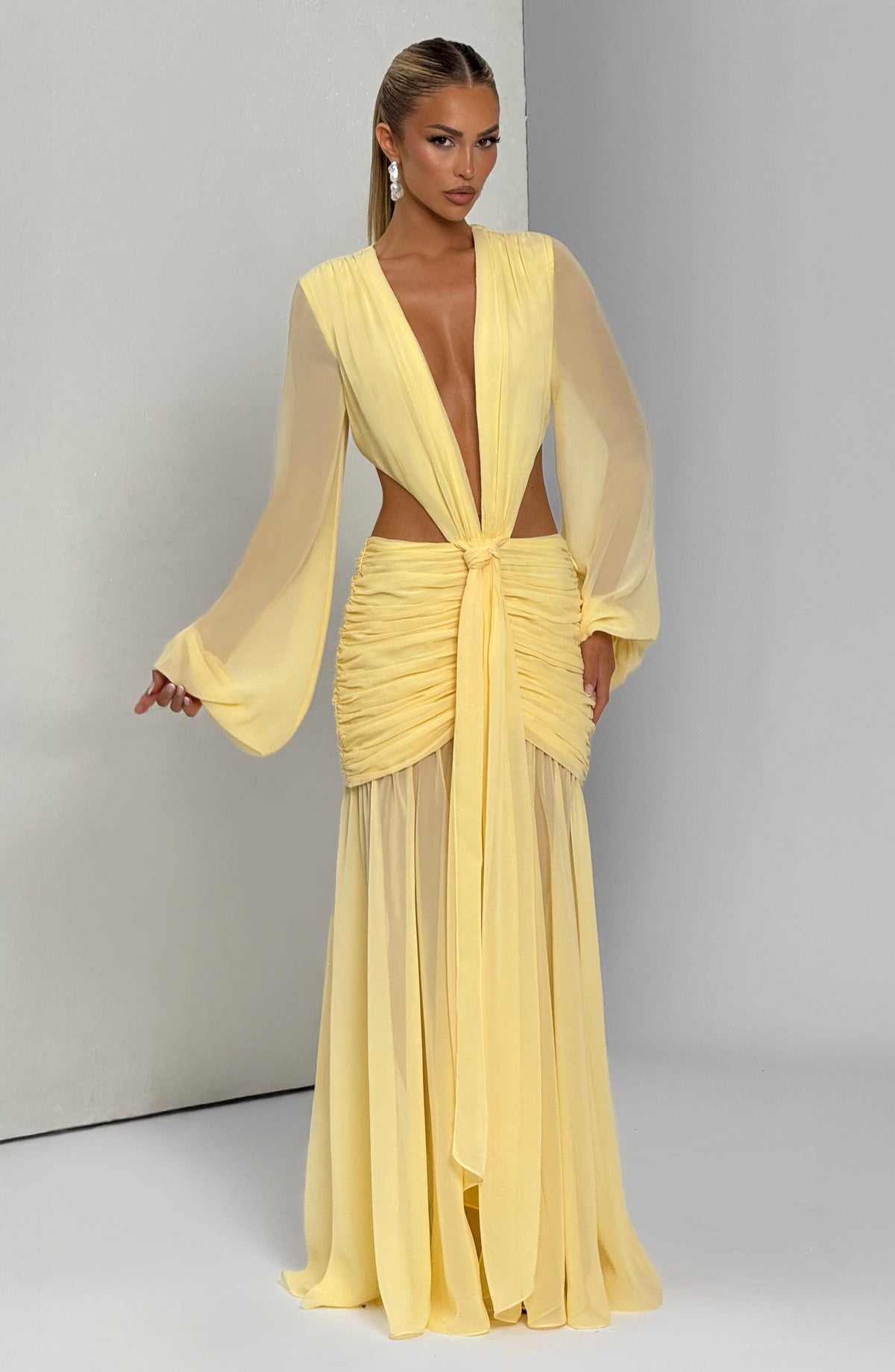 Belavie Andrinella Maxi Dress - Lemon