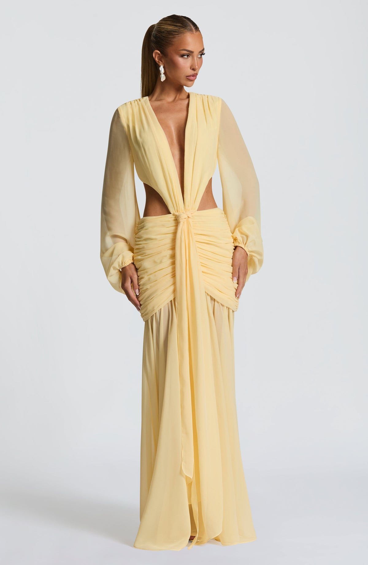Belavie Andrinella Maxi Dress - Lemon