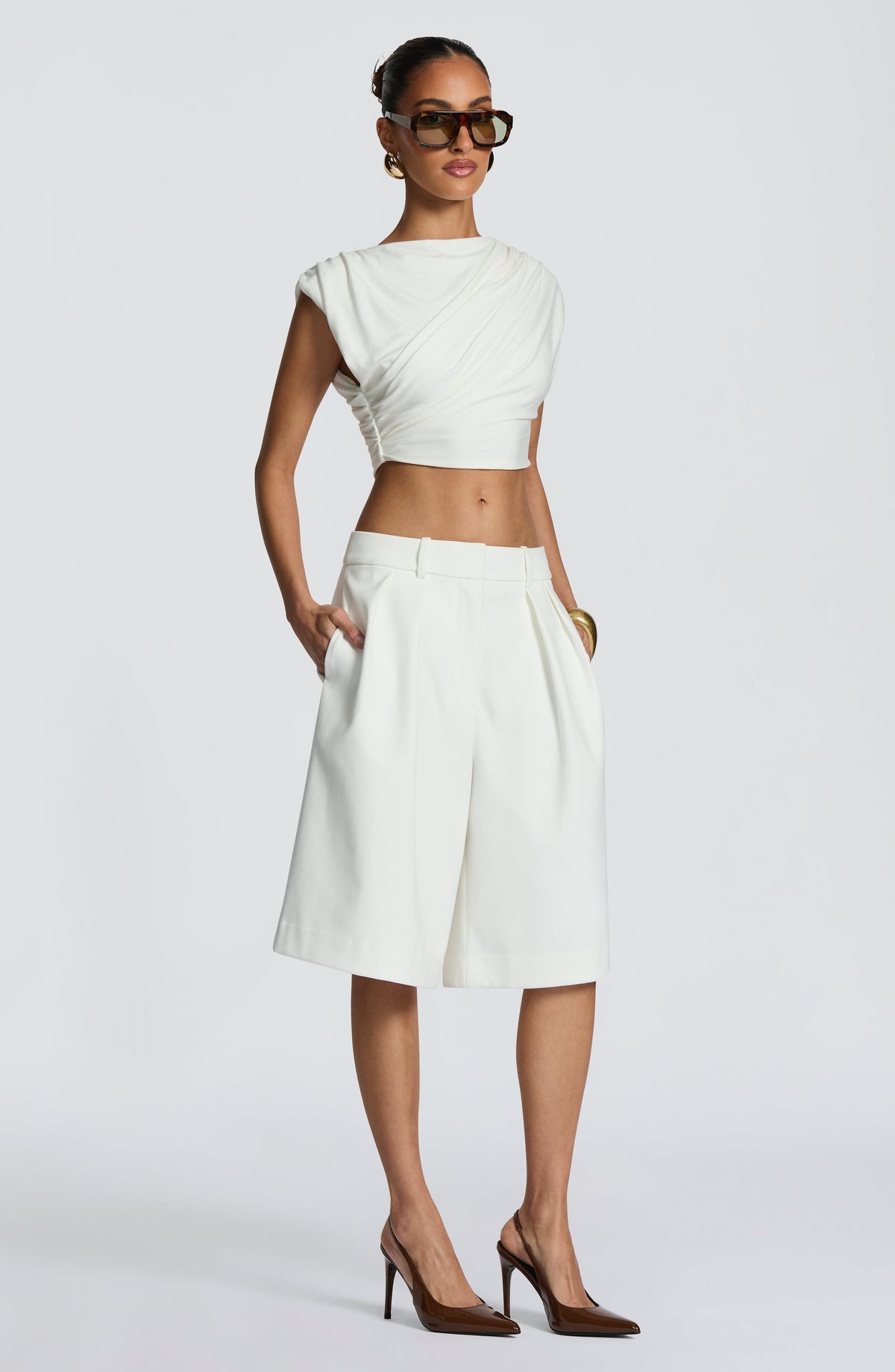 Belavie Ausrella Bermuda Shorts - Ivory