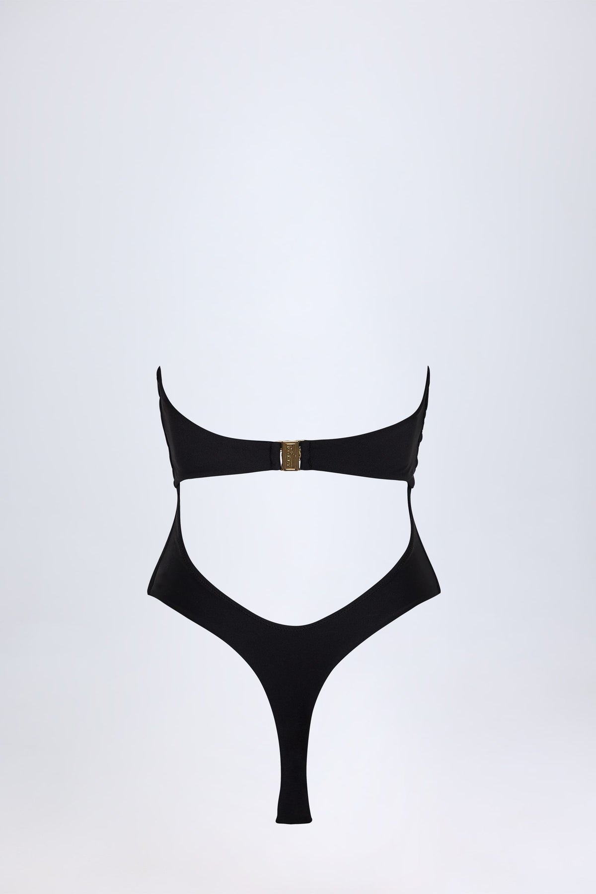 Belavie Bahare Cut-Out Hardware-Detail Swimsuit in Black