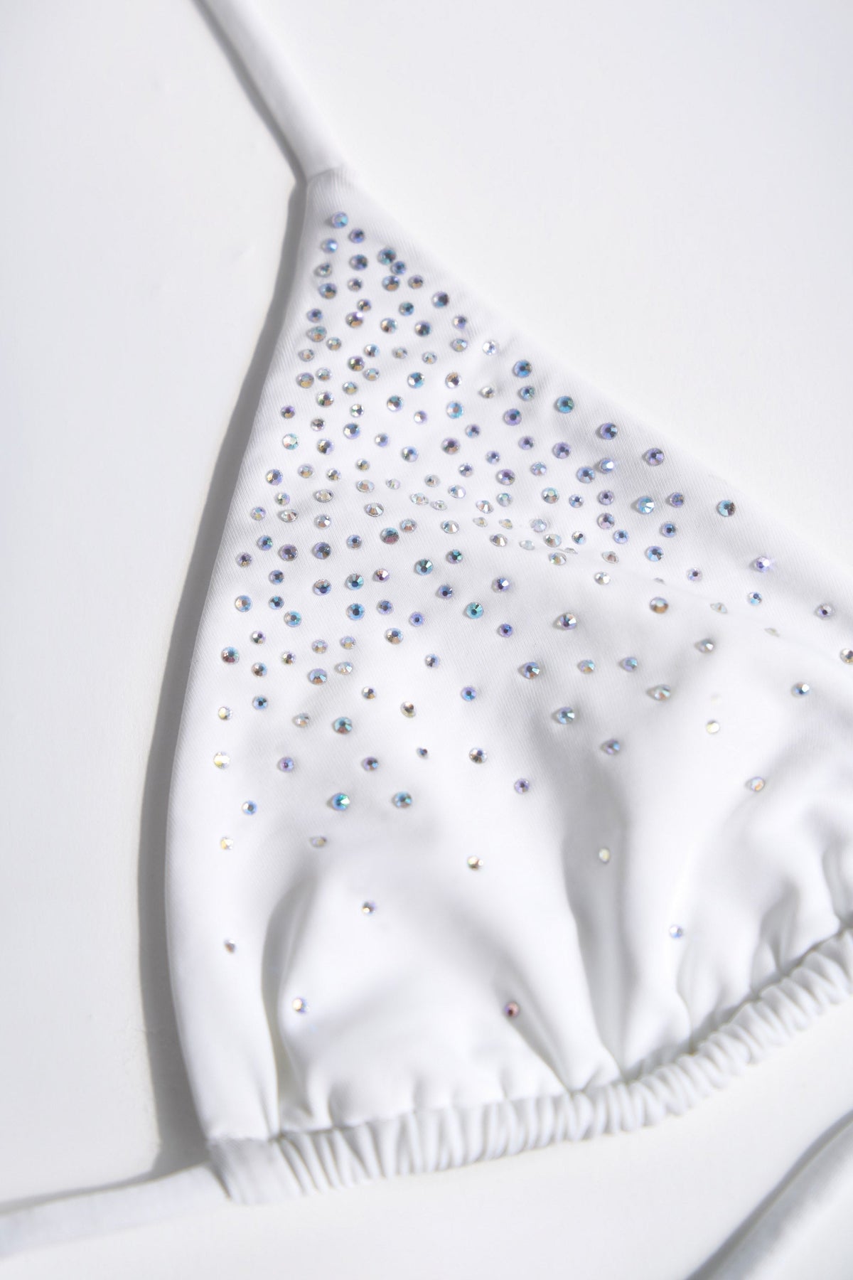 Belavie Baia Embellished Triangle Bikini Top in White